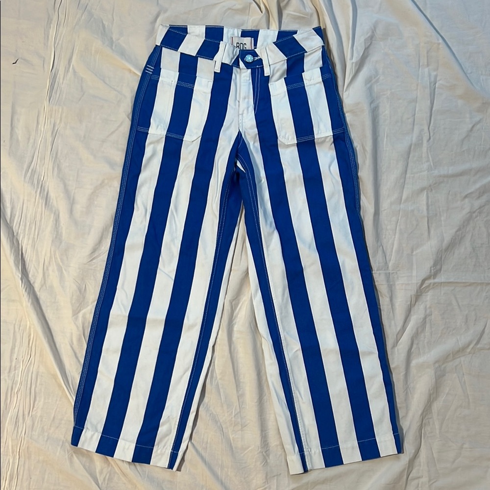 Brand New Without Tag Urban Outfitters Blue and White Striped Pants 24”